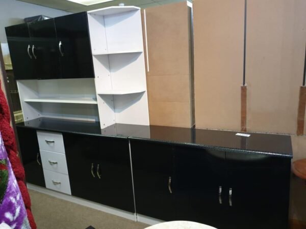 2 PC WOODEN KITCHEN  UNIT