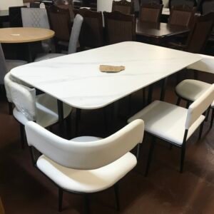 7 PC WHITE KITCHEN CHAIRS