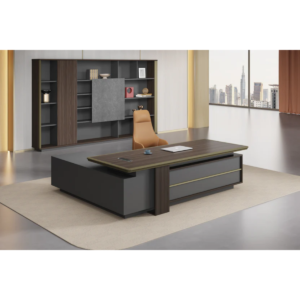 Executive Office Desk – OZ3118 (180cm)  Dark Oak Finish